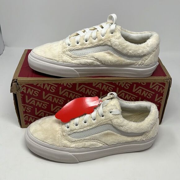 Vans Old Skool Sherpa Turtledove Sneakers Women’s Size 7 Men’s 5.5 - Picture 2 of 8